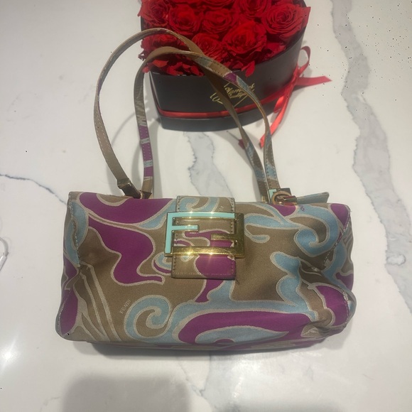 Fendi Handbags - Fendi Purple and Blue Shoulder Bag